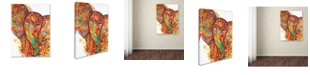 Trademark Global Oxana Ziaka 'Red India' Canvas Art - 32" x 24" x 2"